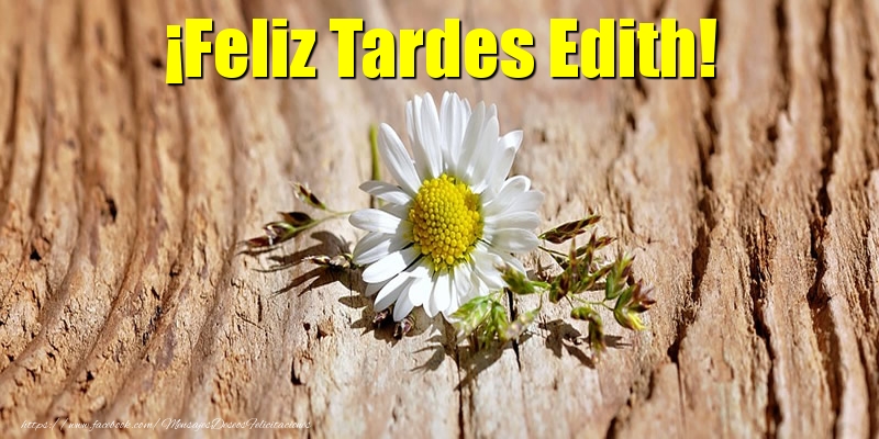 Felicitaciones de buenas tardes - Flores | ¡Feliz Tardes Edith!