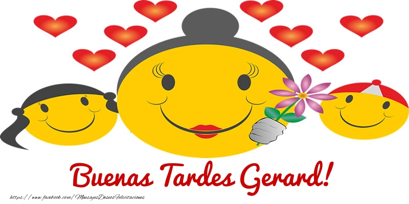 Felicitaciones de buenas tardes - Corazón & Emoticones | Buenas Tardes Gerard!