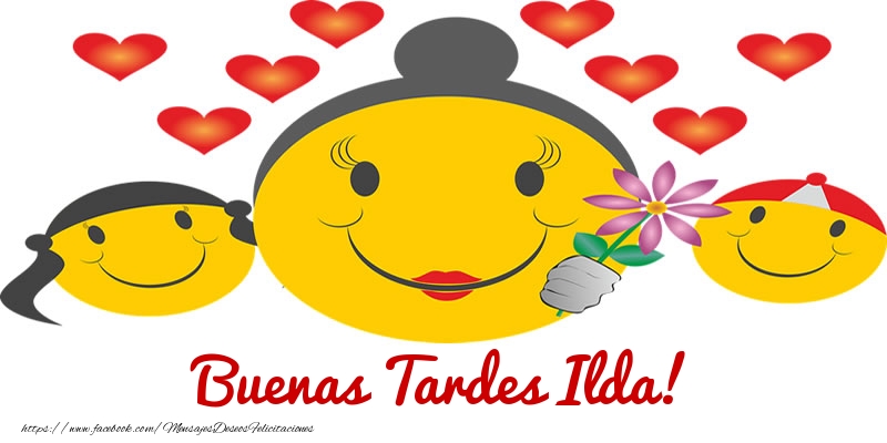 Felicitaciones de buenas tardes - Corazón & Emoticones | Buenas Tardes Ilda!