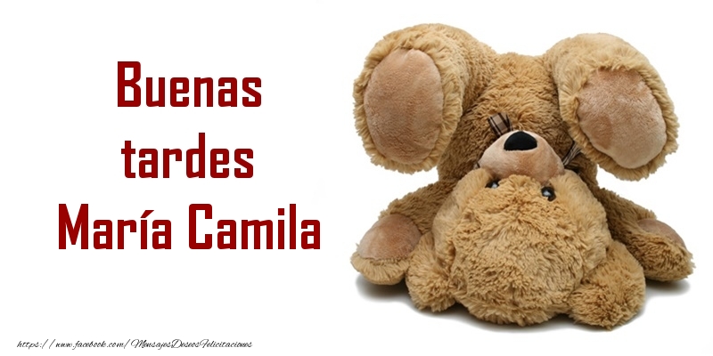 Felicitaciones de buenas tardes - Osos | Buenas tardes María Camila