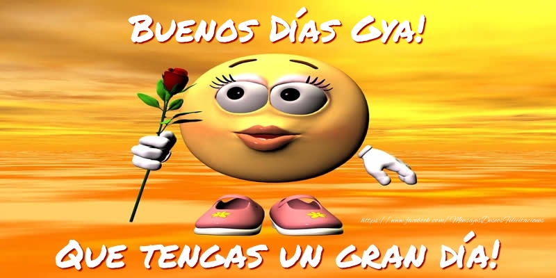 Felicitaciones de buenos días - Emoticones & Rosas | Buenos Días Gya! Que tengas un gran día!