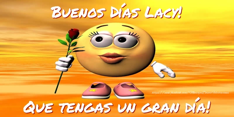 Felicitaciones de buenos días - Emoticones & Rosas | Buenos Días Lacy! Que tengas un gran día!
