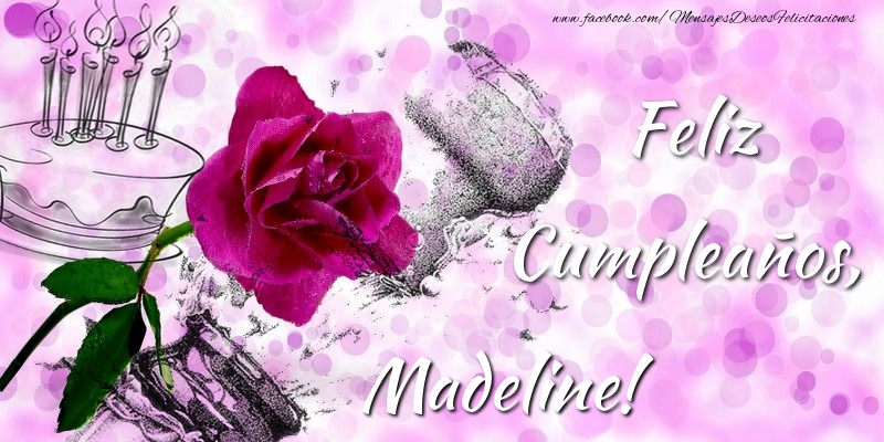 Felicitaciones de cumpleaños - Champán & Flores | Feliz Cumpleaños, Madeline!