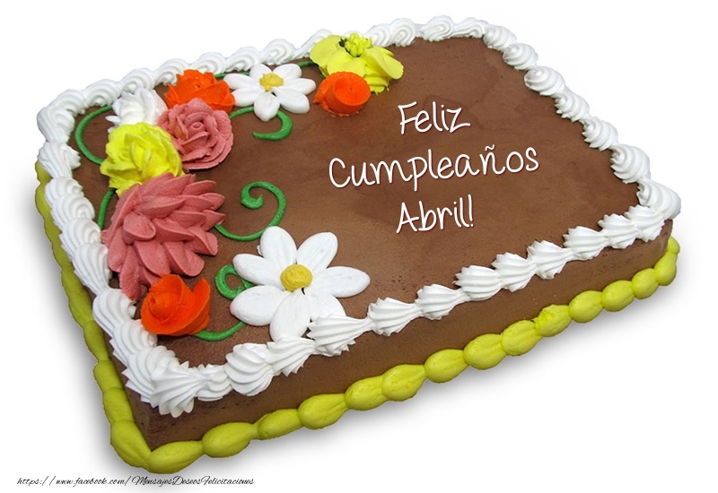 Felicitaciones de cumpleaños - Torta al cioccolato: Buon Compleanno Abril!