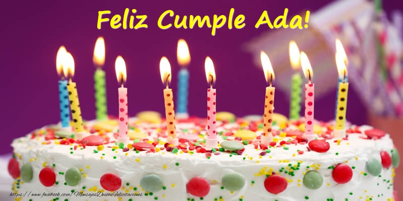 Felicitaciones de cumpleaños - Tartas | Feliz Cumple Ada!