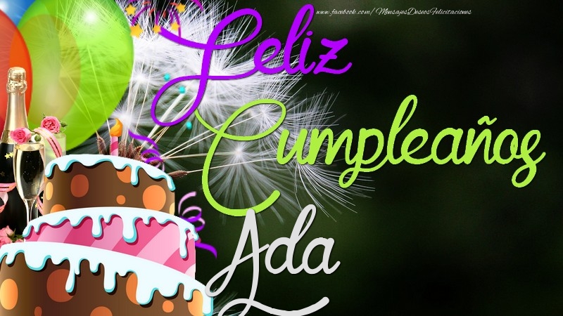 Felicitaciones de cumpleaños - Feliz Cumpleaños, Ada
