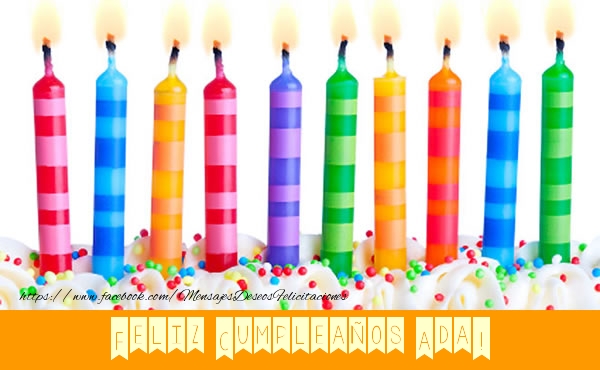 Felicitaciones de cumpleaños - Tartas & Vela | Feliz Cumpleaños, Ada!