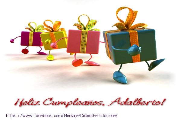 Felicitaciones de cumpleaños - ¡Feliz cumpleaños, Adalberto!