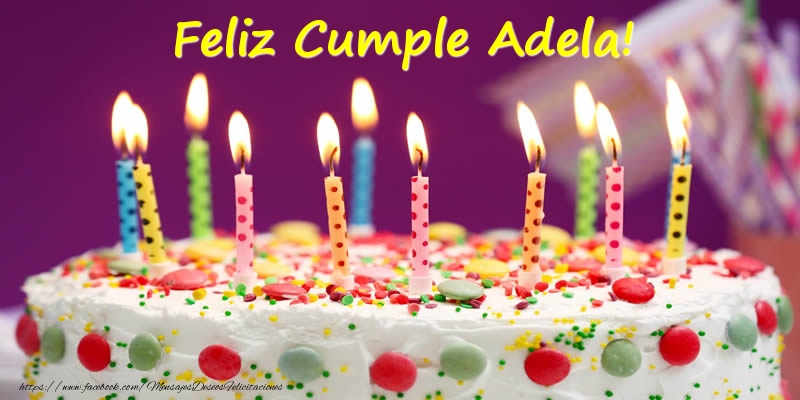 Felicitaciones de cumpleaños - Tartas | Feliz Cumple Adela!