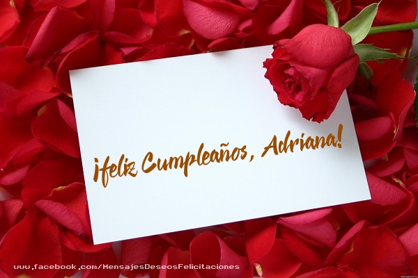 Felicitaciones de cumpleaños - Rosas | ¡Feliz cumpleaños, Adriana!