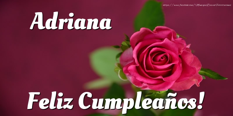 Felicitaciones de cumpleaños - Rosas | Adriana Feliz Cumpleaños!