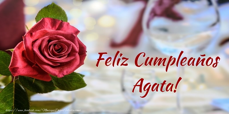 Felicitaciones de cumpleaños - Rosas | Feliz Cumpleaños Agata!