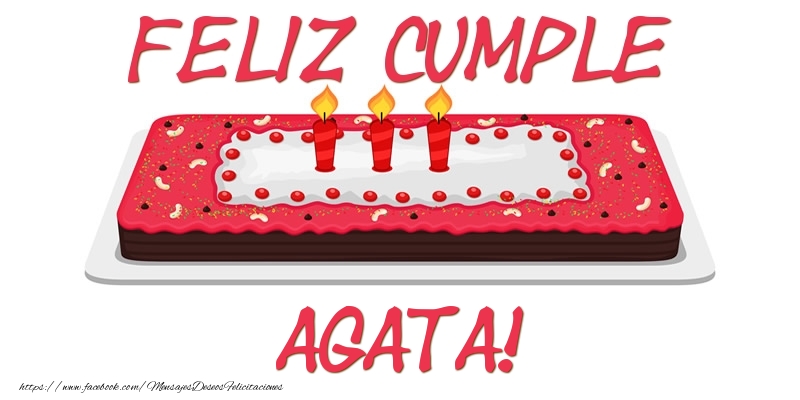 Felicitaciones de cumpleaños - Tartas | Feliz Cumple Agata!