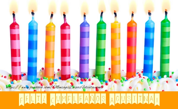 Felicitaciones de cumpleaños - Tartas & Vela | Feliz Cumpleaños, Agustina!
