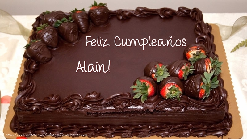 Felicitaciones de cumpleaños - Tartas | Feliz Cumpleaños Alain! - Tarta