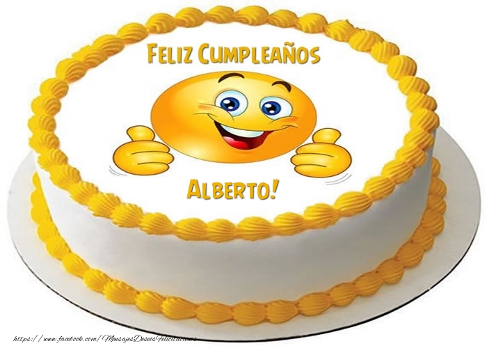  Felicitaciones de cumpleaños - Tartas | Tarta Feliz Cumpleaños Alberto!