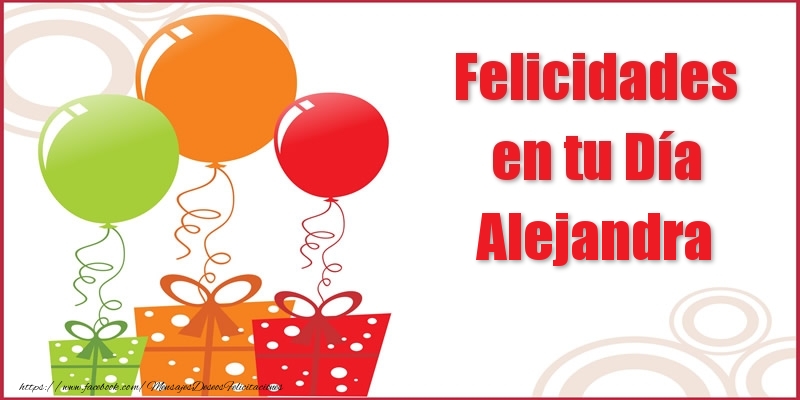 Felicitaciones de cumpleaños - Globos | Felicidades en tu Día Alejandra