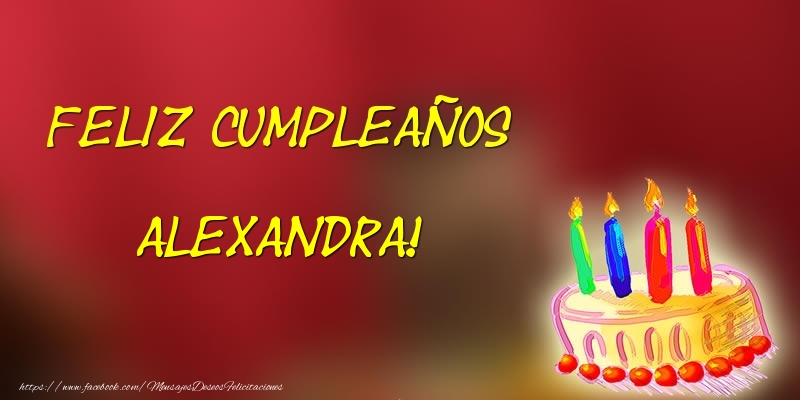 Felicitaciones de cumpleaños - Tartas | Feliz cumpleaños Alexandra!