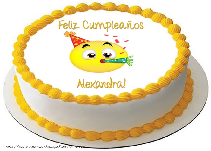 Felicitaciones de cumpleaños - Tarta Feliz Cumpleaños Alexandra!