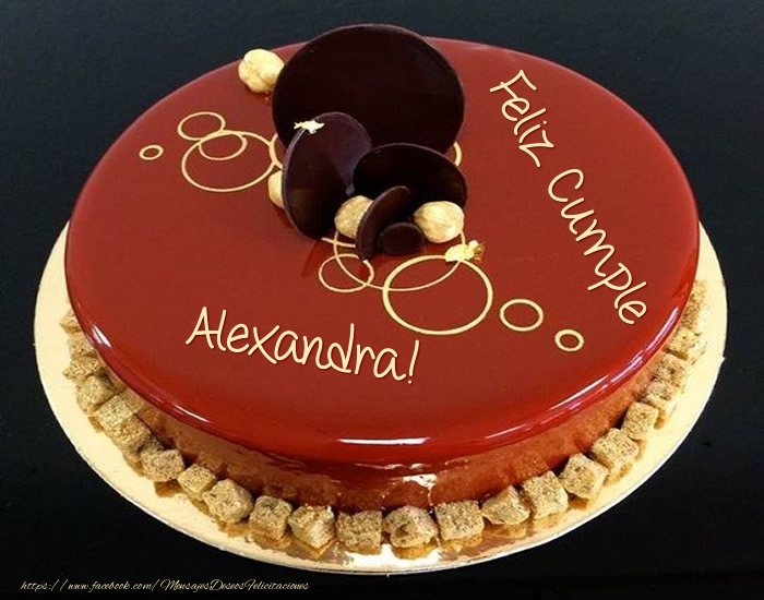 Felicitaciones de cumpleaños - Feliz Cumple Alexandra! - Tarta
