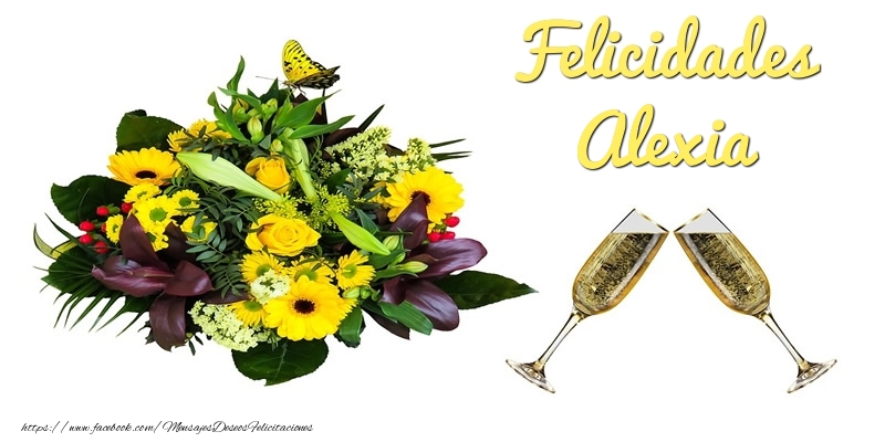 Felicitaciones de cumpleaños - Felicidades Alexia