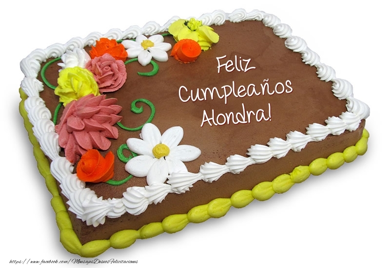 Cumpleaños Torta al cioccolato: Buon Compleanno Alondra!
