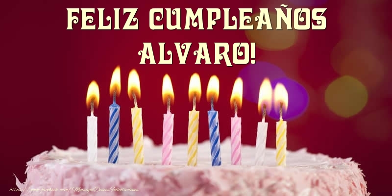 Felicitaciones de cumpleaños - Tarta - Feliz Cumpleaños, Alvaro!