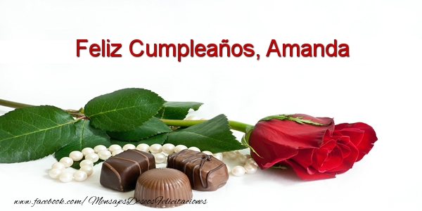 Felicitaciones de cumpleaños - Feliz Cumpleaños, Amanda