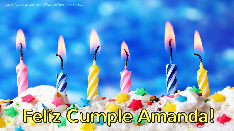 Felicitaciones de cumpleaños - Tartas & Vela | Feliz Cumple Amanda!