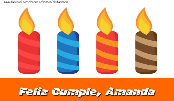 Felicitaciones de cumpleaños - Vela | Feliz Cumpleaños, Amanda!