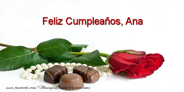 Felicitaciones de cumpleaños - Feliz Cumpleaños, Ana