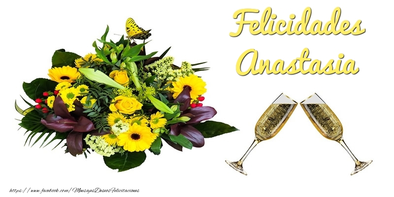 Felicitaciones de cumpleaños - Felicidades Anastasia