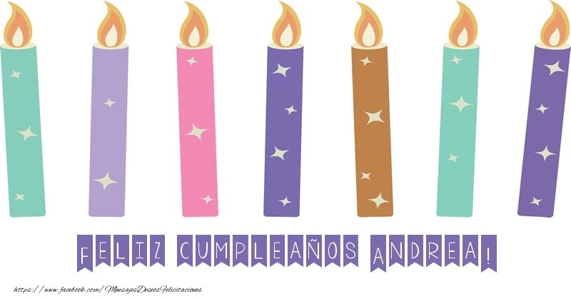 Felicitaciones de cumpleaños - Vela | Feliz cumpleaños Andrea!