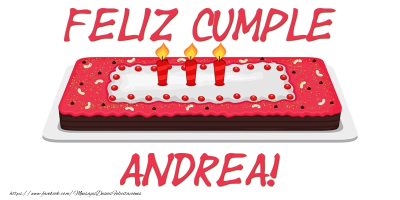 Felicitaciones de cumpleaños - Feliz Cumple Andrea!