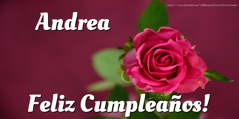 Felicitaciones de cumpleaños - Rosas | Andrea Feliz Cumpleaños!