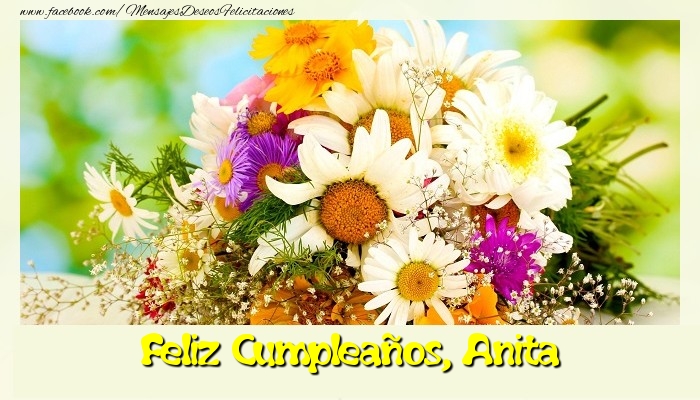 Felicitaciones de cumpleaños - Flores | Feliz Cumpleaños, Anita