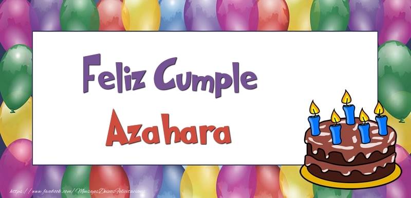 Felicitaciones de cumpleaños - Feliz Cumple Azahara