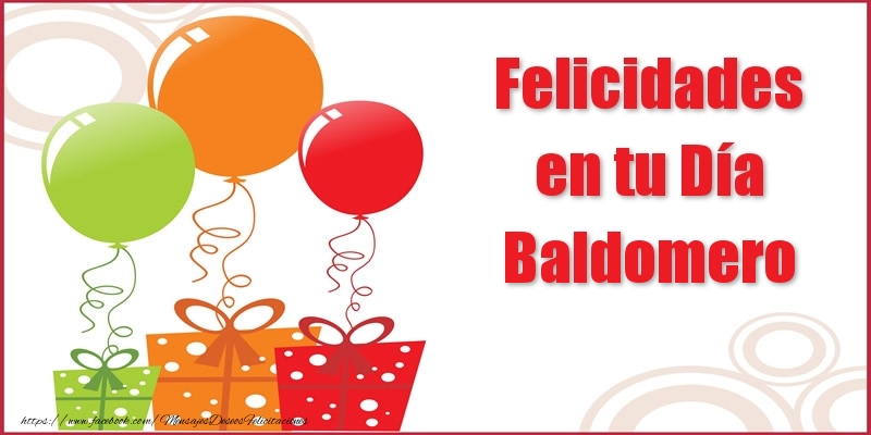 Felicitaciones de cumpleaños - Globos | Felicidades en tu Día Baldomero