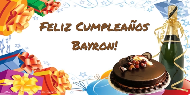Felicitaciones de cumpleaños - Champán & Tartas | Feliz Cumpleaños Bayron!