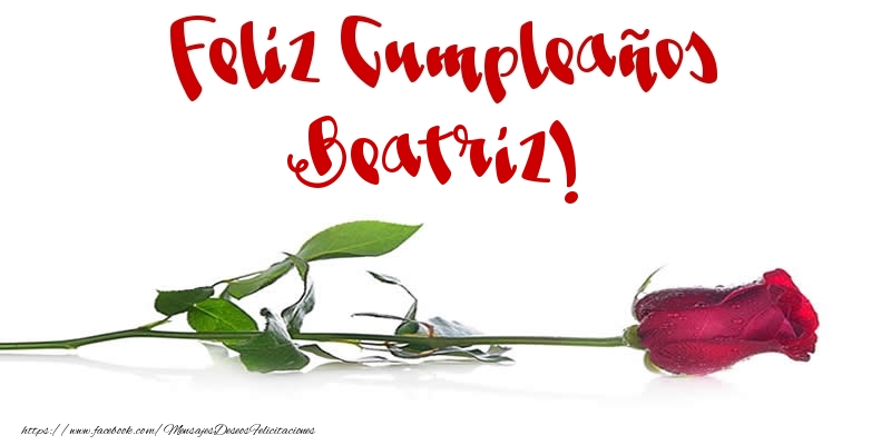 Felicitaciones de cumpleaños - Flores & Rosas | Feliz Cumpleaños Beatriz!