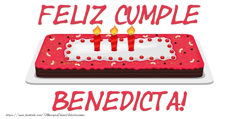 Felicitaciones de cumpleaños - Tartas | Feliz Cumple Benedicta!
