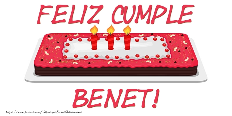 Felicitaciones de cumpleaños - Feliz Cumple Benet!