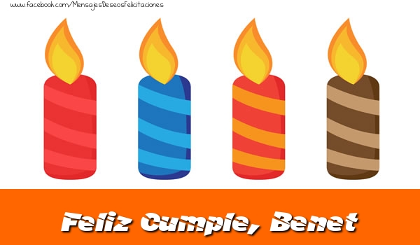 Felicitaciones de cumpleaños - Vela | Feliz Cumpleaños, Benet!