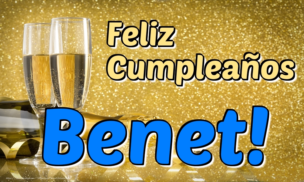 Felicitaciones de cumpleaños - Feliz Cumpleaños Benet!