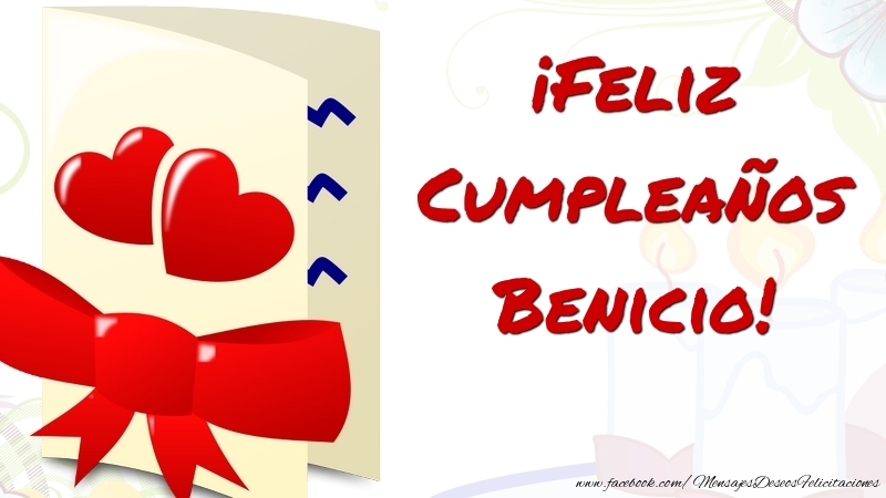 Felicitaciones de cumpleaños - Corazón | ¡Feliz Cumpleaños Benicio