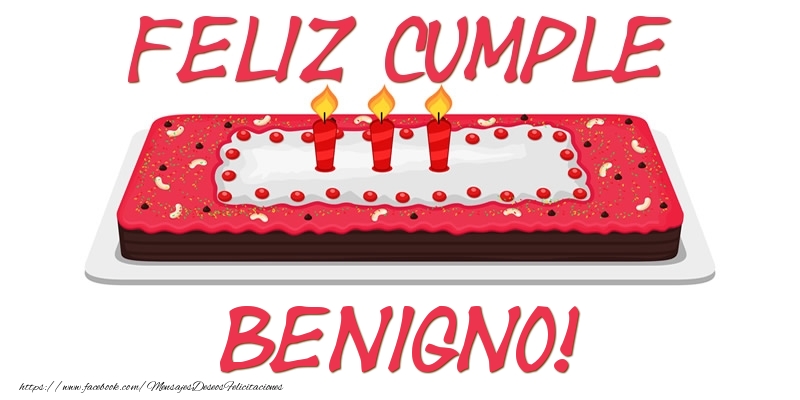 Felicitaciones de cumpleaños - Tartas | Feliz Cumple Benigno!