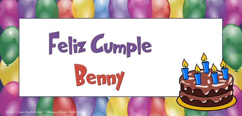 Felicitaciones de cumpleaños - Globos & Tartas | Feliz Cumple Benny