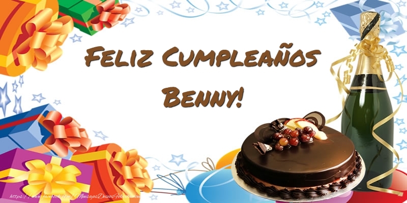 Felicitaciones de cumpleaños - Champán & Tartas | Feliz Cumpleaños Benny!