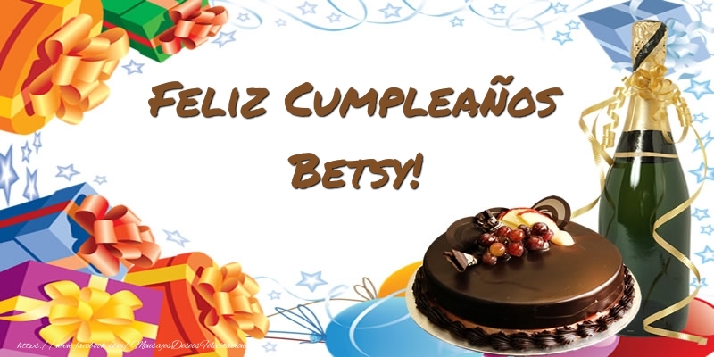 Felicitaciones de cumpleaños - Champán & Tartas | Feliz Cumpleaños Betsy!