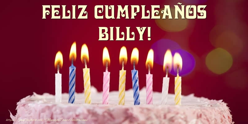 Felicitaciones de cumpleaños - Tarta - Feliz Cumpleaños, Billy!